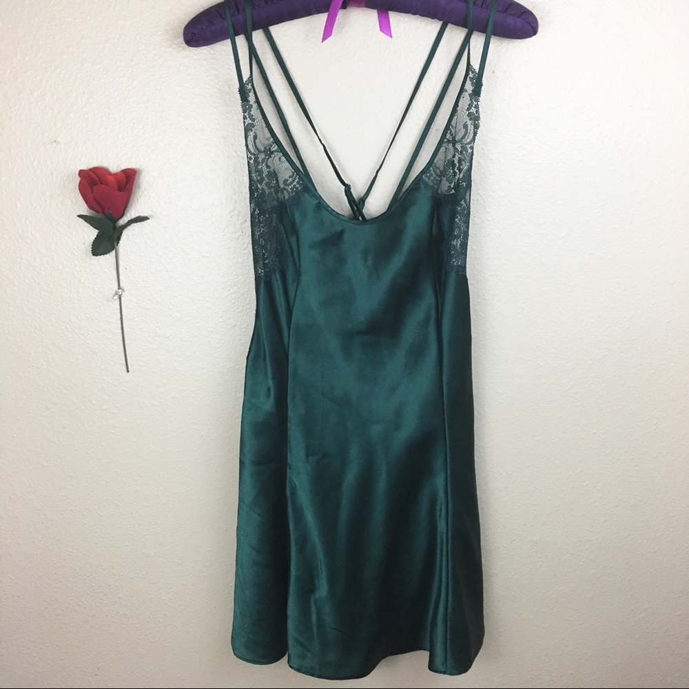 Victoria’s Secret Satin & Lace slip dress